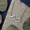 Women Necklace Number Eight Heart Pendant Adjustable Length Choker Necklace Hollow Non-fade Necklace Jewelry Accessory