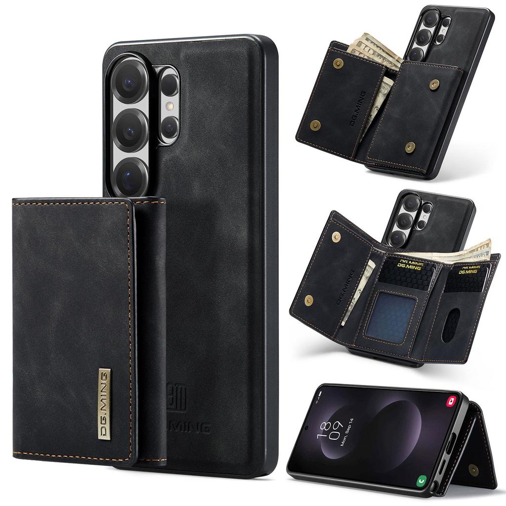 DG.MING-M1 Luxury 2-in-1 Removable Magnetic Flip Premium PU Leather Case Wallet Card Holder Back Cover For Cell Phones