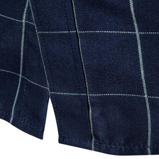 Men Shirt Plaid Print Long Sleeve Button Formal Single-breasted Warm Business Plus Size Autumn Top Male Clothes