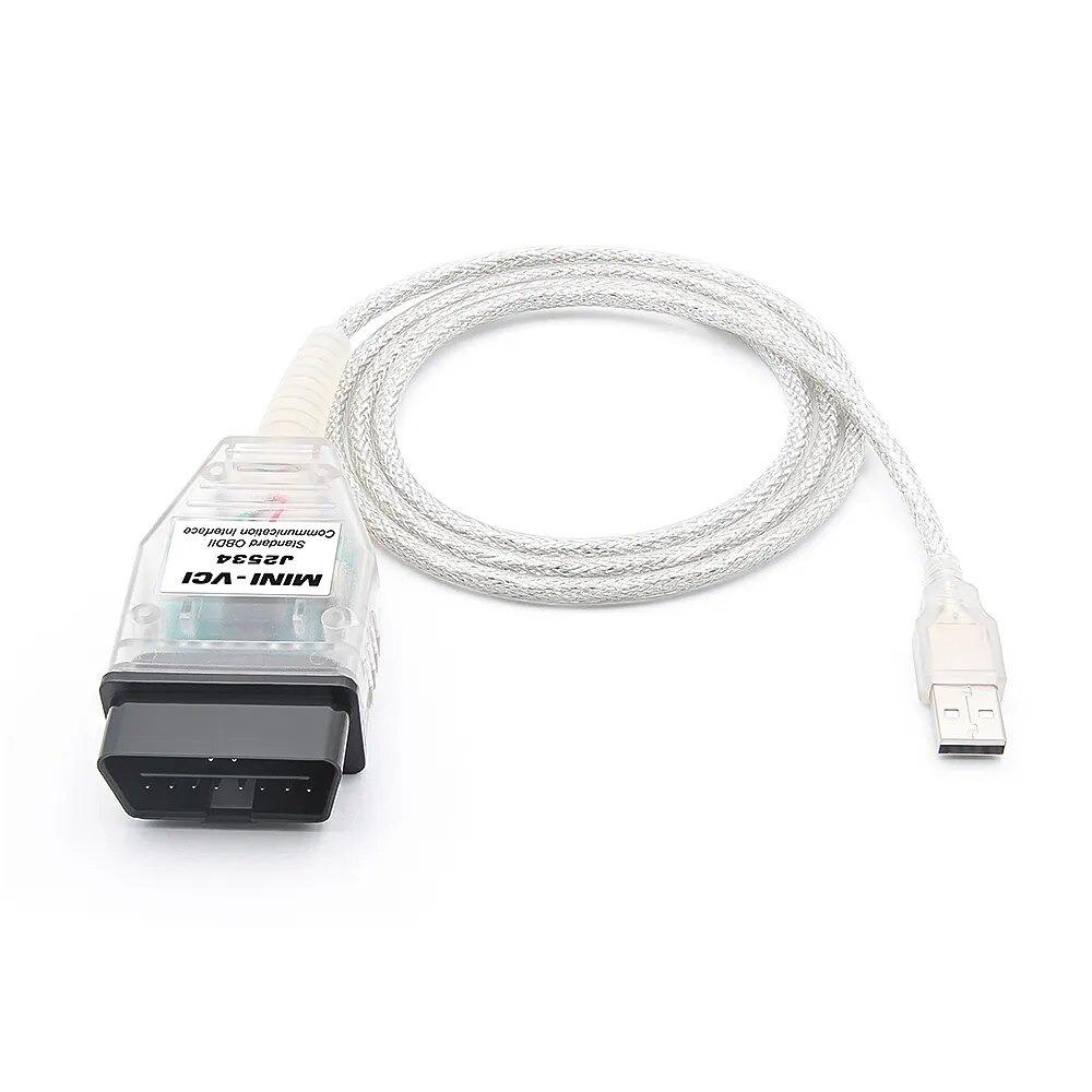 MINI VCI V18.00.008 J2534 FT232 Toyota Car Fault Detector