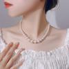 Jewelry Pearl Necklace Fashionable Style Light Luxury Niche Design Tower Chain Collarbone Accessories Women's