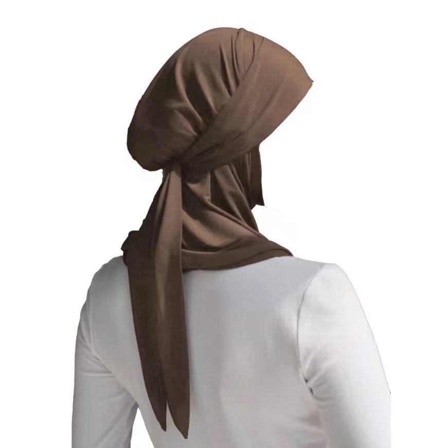 JYL TS DIY Новая Евро-Американская Тюрбанная Шапка Однотонная Цветочная Мусульманская Шапка deepkhaki_ голубика