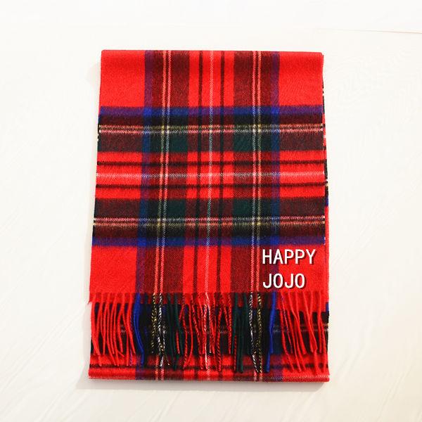 

100% cashmere scarf women men Scotland classic red plaid narrow scarves soft fashion casual thin warm shawl luxury for ladies