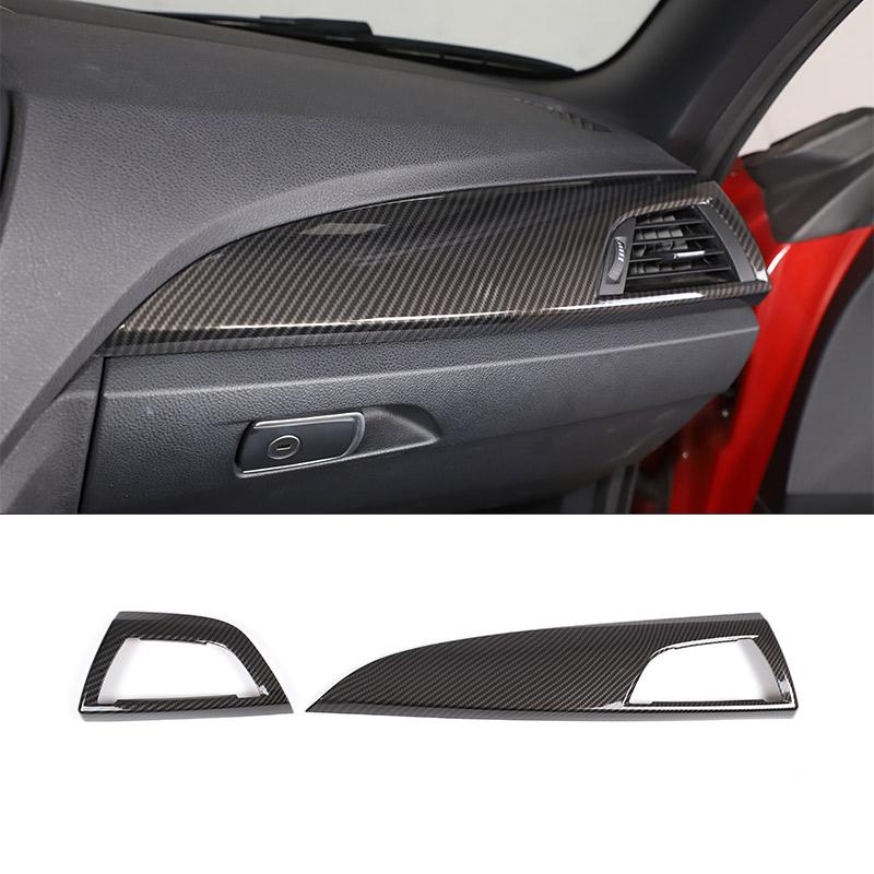 Für BMW 1 2er F20 F21 F22 F23 2012-2018 ABS Kohlefaser Auto Mittelkonsole Innendekor Aufkleber Autozubehör