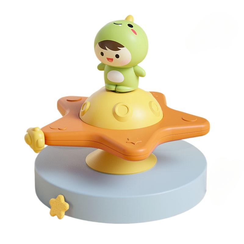 Baby Montessoris Spin Cup Top Bath Toys Bathing Sucker Spinner Suction Sensory Toy Rotating Rattles Early Educational Fidget Toy