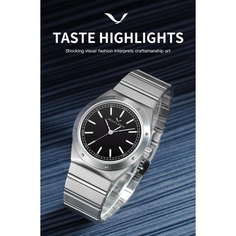 New Arrivals 2025 Specht & Söhne Luxury Watch 38MM Men's Quartz Super Slim Stainless Steel Sapphire Crystal 50M Water Resistant