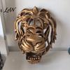 Industrial Style Wall Decoration Lion Sculpture, Resin Retro Bronze Decorative Art, 3D Animal Head Modern Artistic Accents Figurine, Hollow