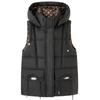 Fashion Winter Women's Vest Hooded Can Be Worn On Both Sides Thick Warm Casual Sleeveless Jackets Woman Short Coat