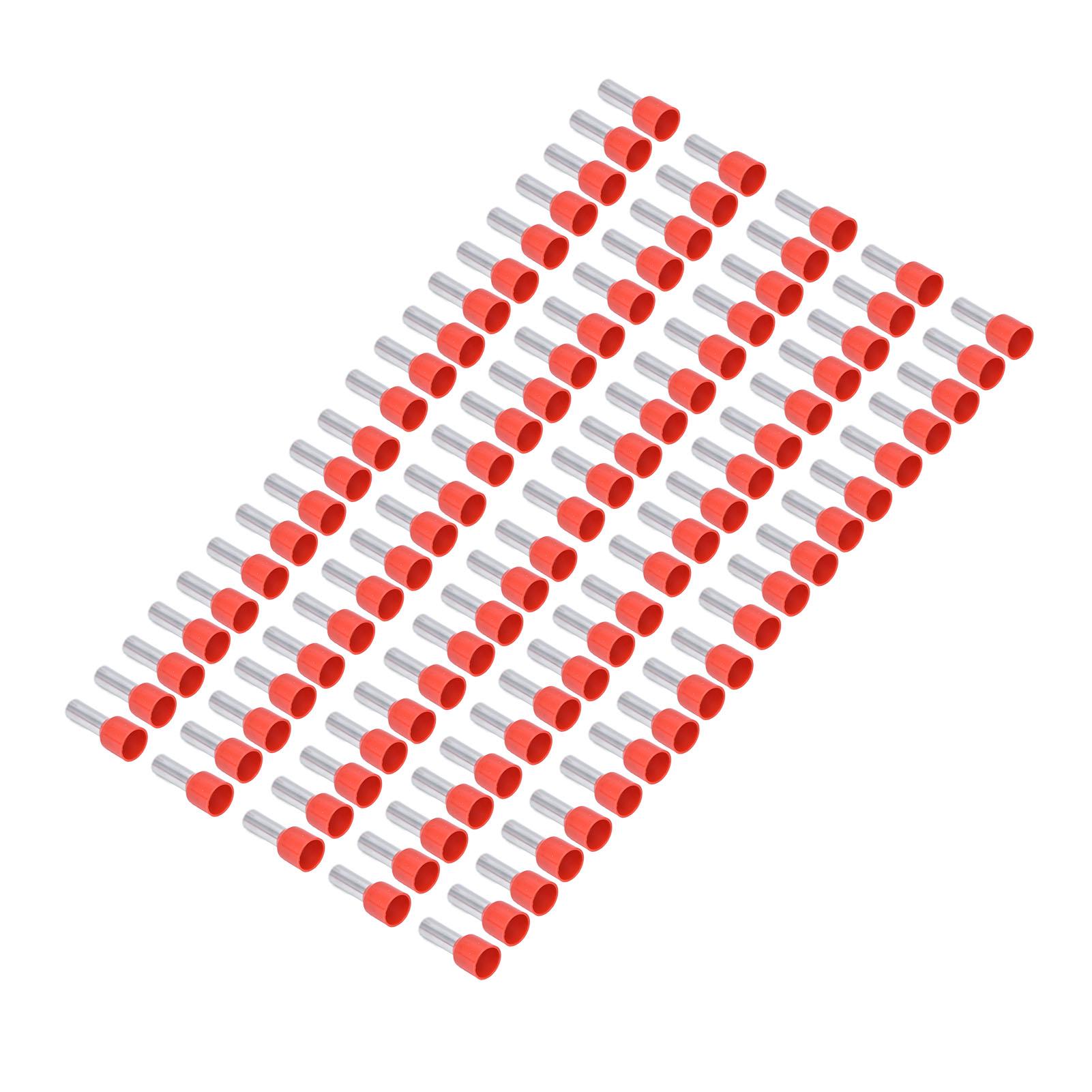 

100PCS Insulated Round Tube Terminal Copper Crimp Connector for 8AWG Electrical Wire E10‑12