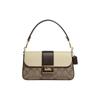 Grace 22 Classic Monogram Canvas And Leather Shoulder Bag Women Shoulder Bag Khaki-Brown White CC033-IMOTV