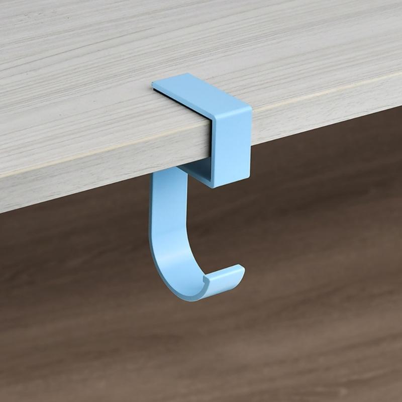 5 Shape Sturdy Hook for Student Bags Long Time Use Metal Wall Attachment Basic Assembly Black White Double Tone