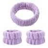 Plush Flannel Absorbent Wristbands & Splash-Proof Headband Set