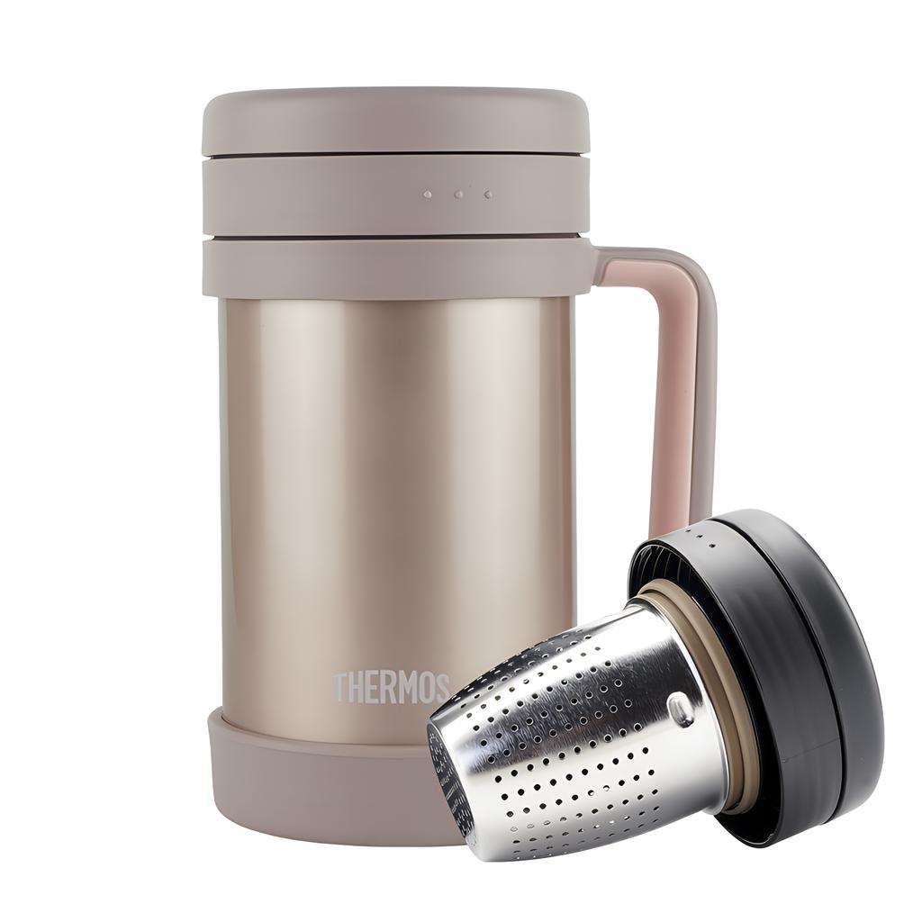 Kitchen High Vacuum Stainless Steel Business Insulated Cup with Tea Strainer Office Tea Brewing Cup TCMF-501 500ML