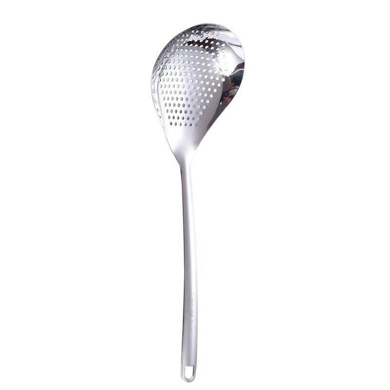 1pcs 304 Stainless Steel Colander With Handle For Kitchen Food Strainer Colander Dumpling colander Cooking Tool серебряный