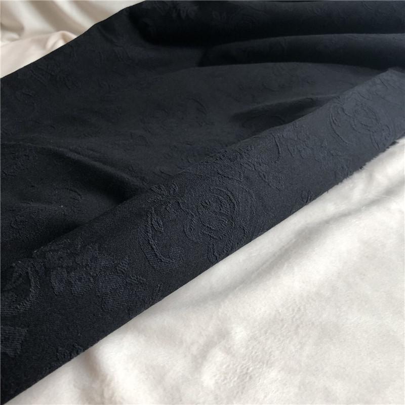 Autumn/Winter Thickened Double-Sided Cotton Linen Jacquard Hanfu Robe Dress Fabric