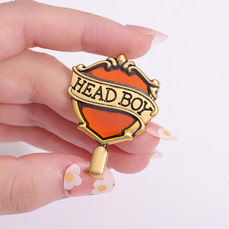 Head Girl Boy Medal Enamel Pins School Kids Reward Brooch Lapel Badges Jewelry Girl Boys Incentive Student Friends Gift Jewelry