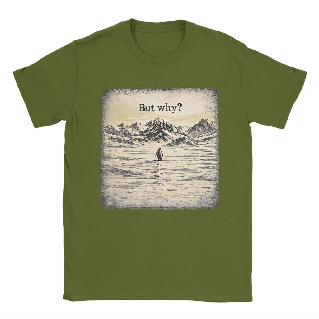 But Why Penguin T Shirt Summer Cotton T Shirts For Men Popular Custom DIY Tee Shirt Short Sleeve Streetwear Clothing