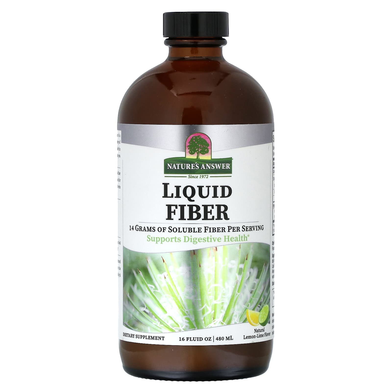 

Nature S Answer, Liquid Fiber, Natural Lemon-Lime, 480Ml(16Fl Oz)