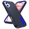 For iPhone 16 Case PC+Silicone+EVA Kickstand Drop-Proof Phone Cover