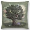 Sofa Throw Pillow Cover Home Decor Cute Little Ghost Sailing Whale Ocean Diver Print Cushion