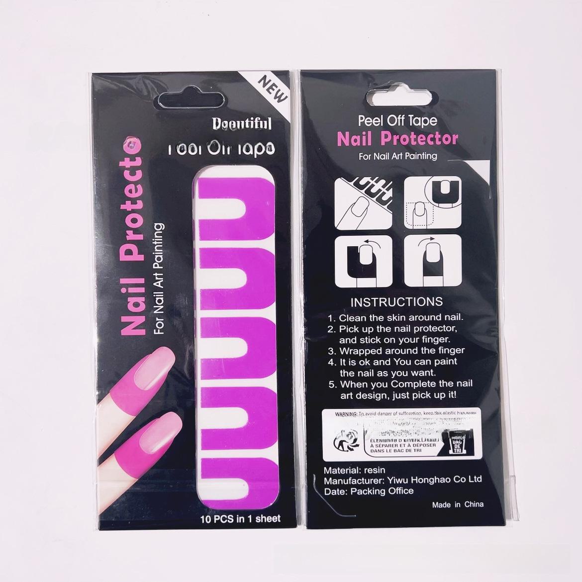 

U-образные наклейки для ногтей, препятствующие переливанию жидкости фиолетовый