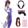 Anime Donna Tuta Collant Dva Cosplay Costume Gioco Zentai Parrucca Cosplay Puntelli Cuffia Tuta D.Va Cos Festa Costumi di Halloween