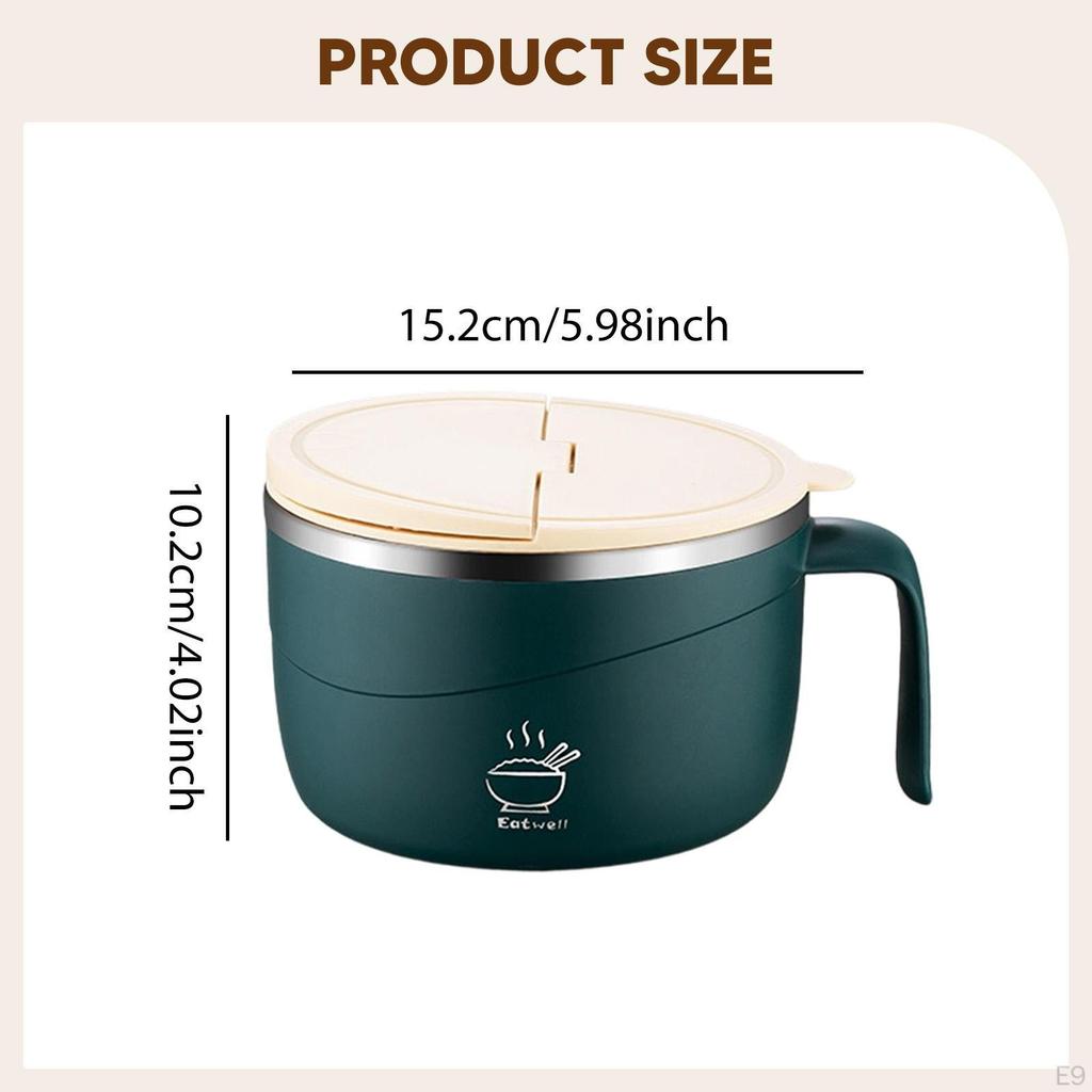 with Lid, Round Soup Bowl, Kitchen Utensil, Household Accessory, Large Capacity Cereal Container,