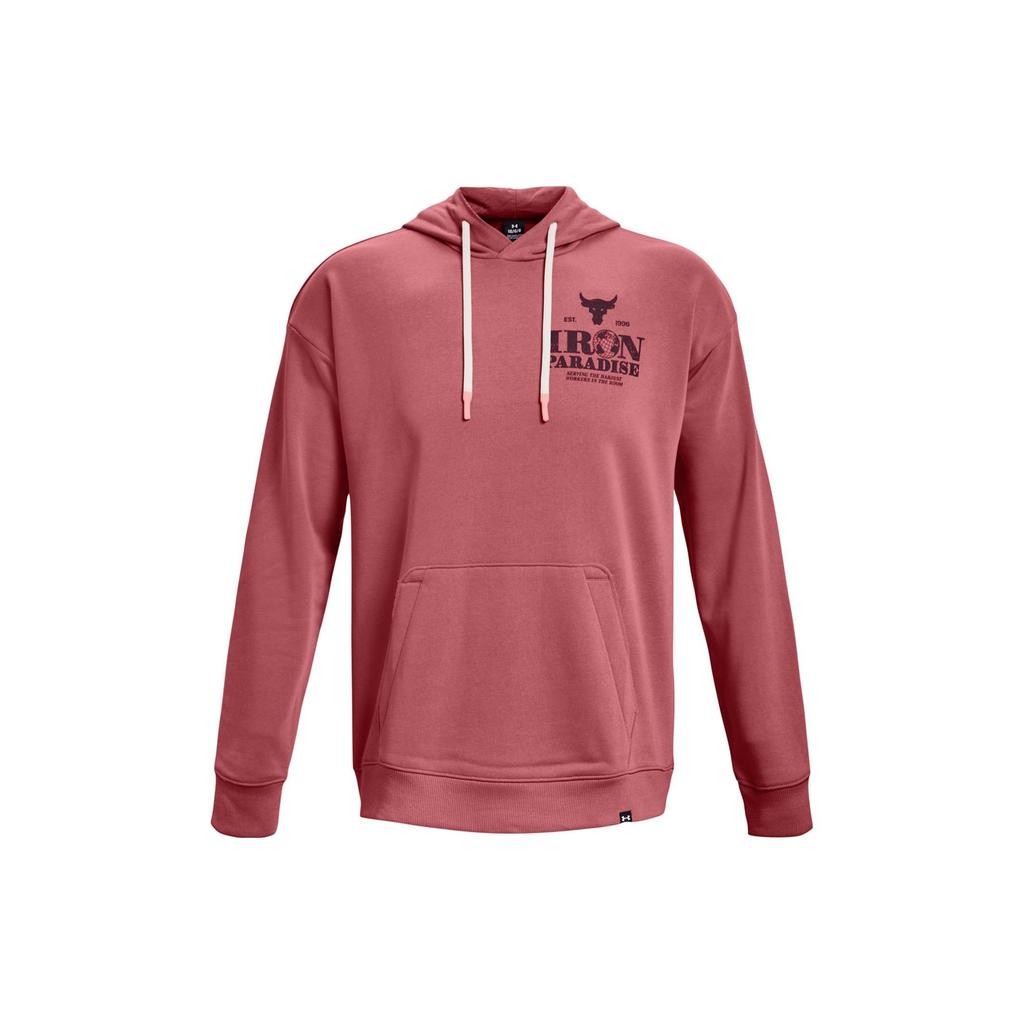 Under Armour Graphic Print Sports Drawstring Hoodie Men Hoodies Red 1373562-600