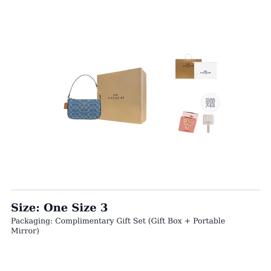 COACH Nolita Denim With Smooth Leather