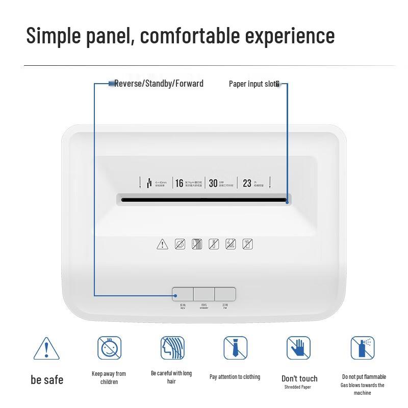 Deli 14436 Level 4 Cross-Cut Paper Shredder