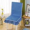 One Piece Seat Cover Quilted Checkered Skirt Hem Seat Covers Multiple Styles of Seat Cushions, Dust-proof and Anti Slip Chair Protective Covers