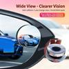 Traffic Check Auxiliary Mirror Set for Cars, Suction Cup Mount, Adjustable Base, 2 Mirror Viewing Support for Reversing Use
