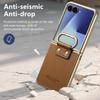 Draagbare Mode Ringhouder PU Leer Hoesje voor Samsung Galaxy Z Flip7 5G Flip 7 FE Flip5 Flip6 Flip4 Flip 6 5 4 Cover Funda