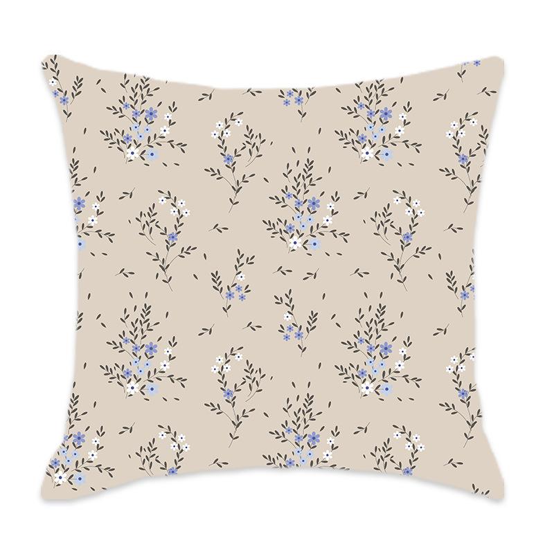 Home Pillow Floral Print Series Sofa Bedroom Leisure Pillow Floral Pattern
