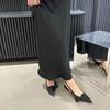 Sexy Leopard Bow Women Pointed Toe Sandals Summer Slingback Sandalias Mujer Dress Shoes Low Heels Flip Flops Pumps Femme Slides