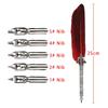 1 Set 5 Nib Signature European Gift Box English Calligraphy Feather Pen Scuba Dive Writing Vintage Quill