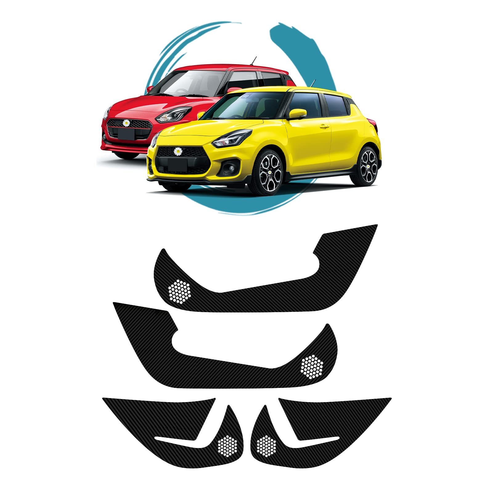 

Ruiya Накладки на пороги дверей из углеволокна для нового Suzuki Swift Sport ZC33S Suzuki Swift Комплект и с инновационным клеем Легкая кастомизация