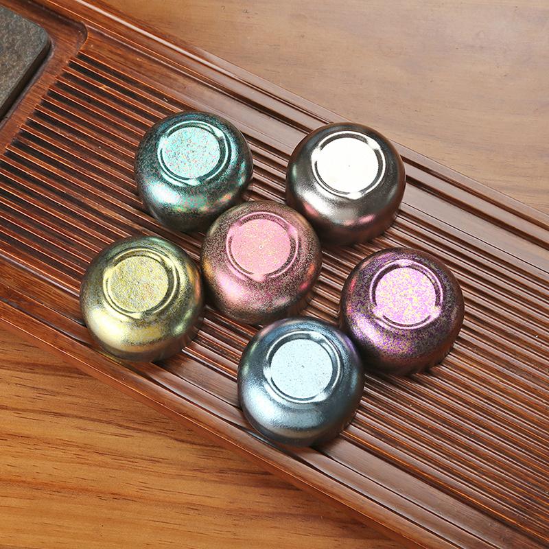 Titanium Cup Pure Titanium Tea Cup Outdoor Camping Portable Tea Set Portable Storage Home Double Layer Anti Scalding Tea Bowl
