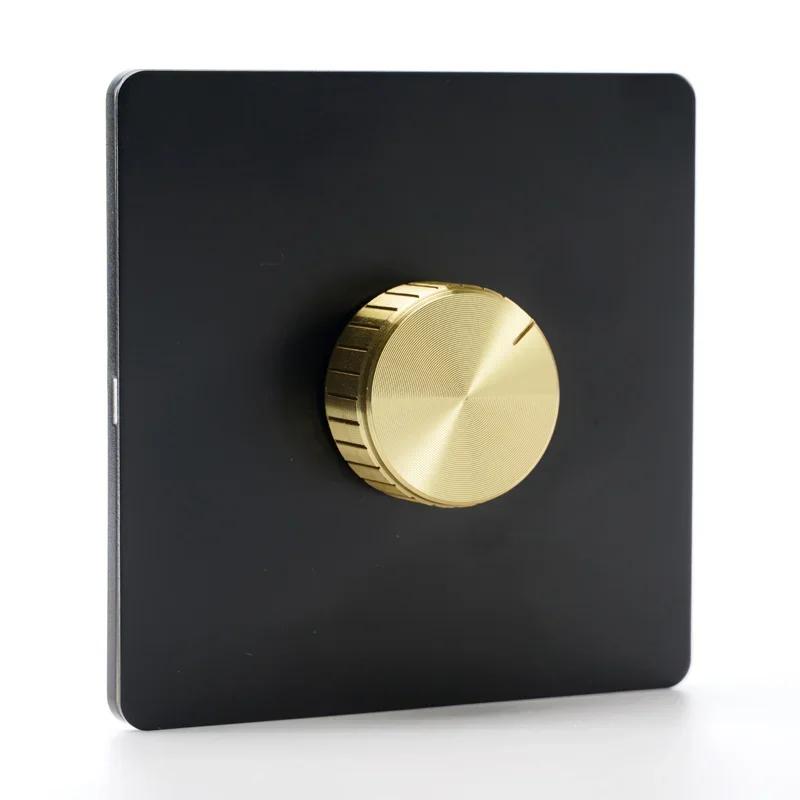 Depoguye High quality retro European lamp switch socket, stainless steel brass toggle switch plate, household wall lamp switch