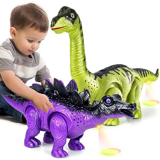 Dinosaur Toys for Kids 3-5, Electric Walking Dinosaur Toy with Fire Breathing & and Roar Sounds for Kids 2-4-7 8 9 Years Old Birthday Gift, Realistic