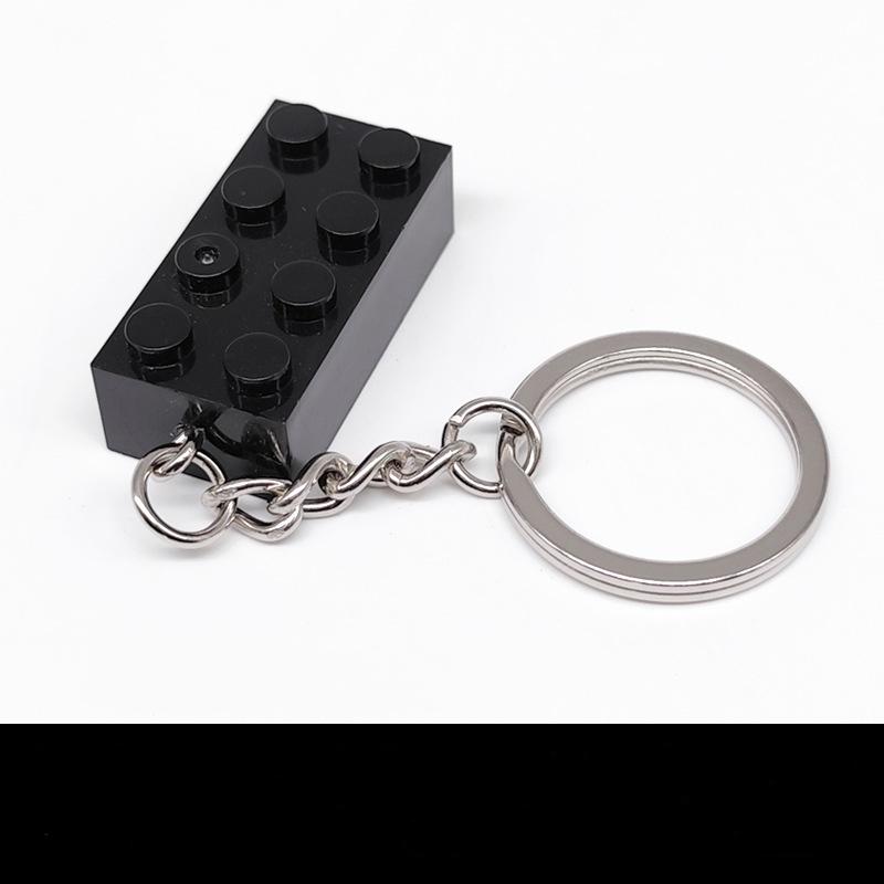 Building Block Keychain 16colors 2*4 Points Children's Novel Toys Accessories Small Particle Bricks Pendant