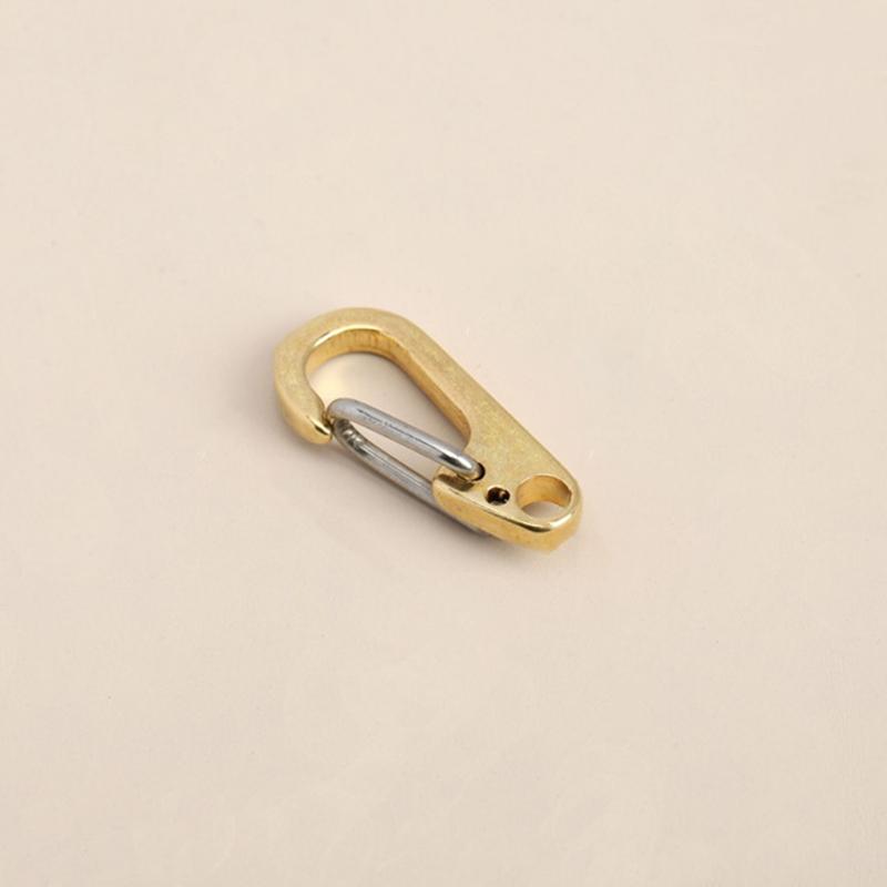Pure Brass Curtain Clasp Carabiner Clasp for Key Ring Hook for Key Chain Strap Wallet Bag for Sports Fishing Hiking Trav