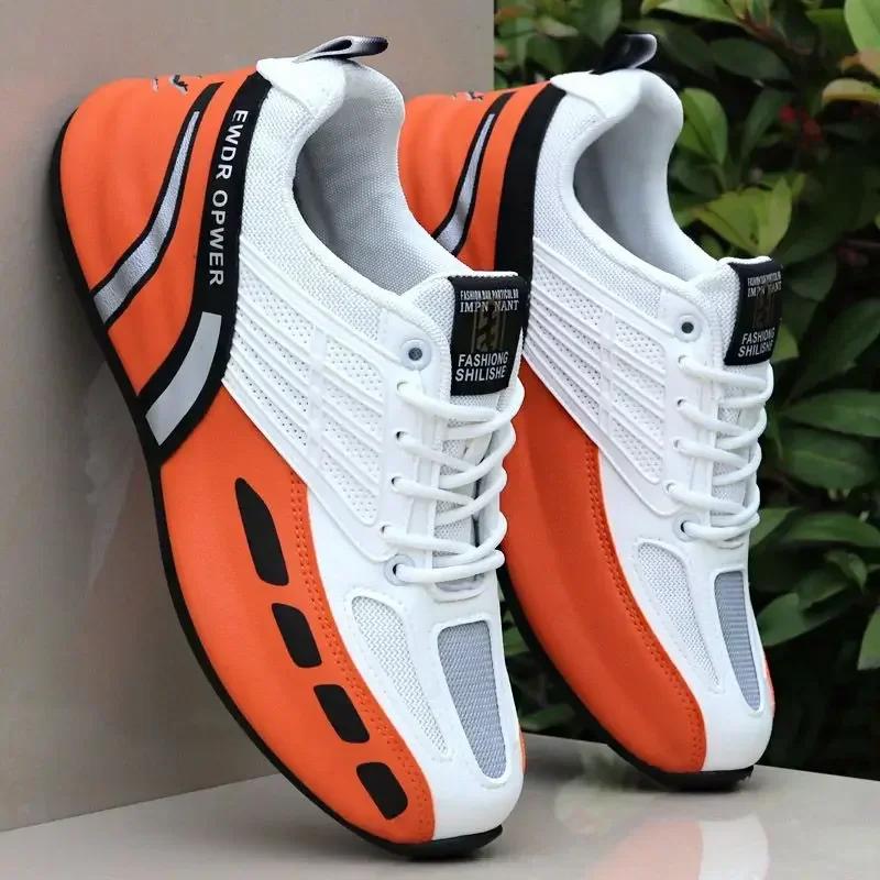 Fashion Men's Leather Casual Sneakers Designer Men's Cushioned Outdoor Running Shoes 2024 New Anti Slip Sports Shoes Big Size 47