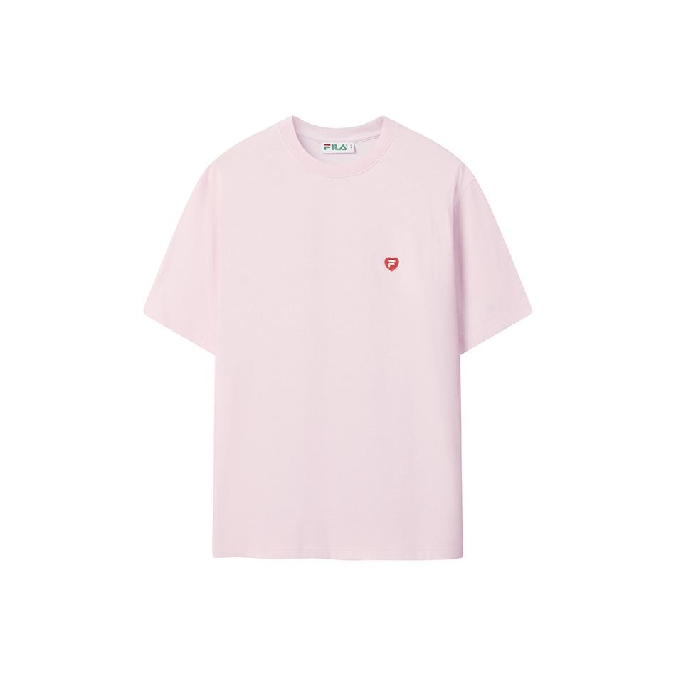 

Fila Другие Минималистичная мода Классический Универсальный Повседневный Логотип с вышивкой сердца Удобная Хлопковая Свободная Футболка Унисекс Футболки F71U525103FPK M