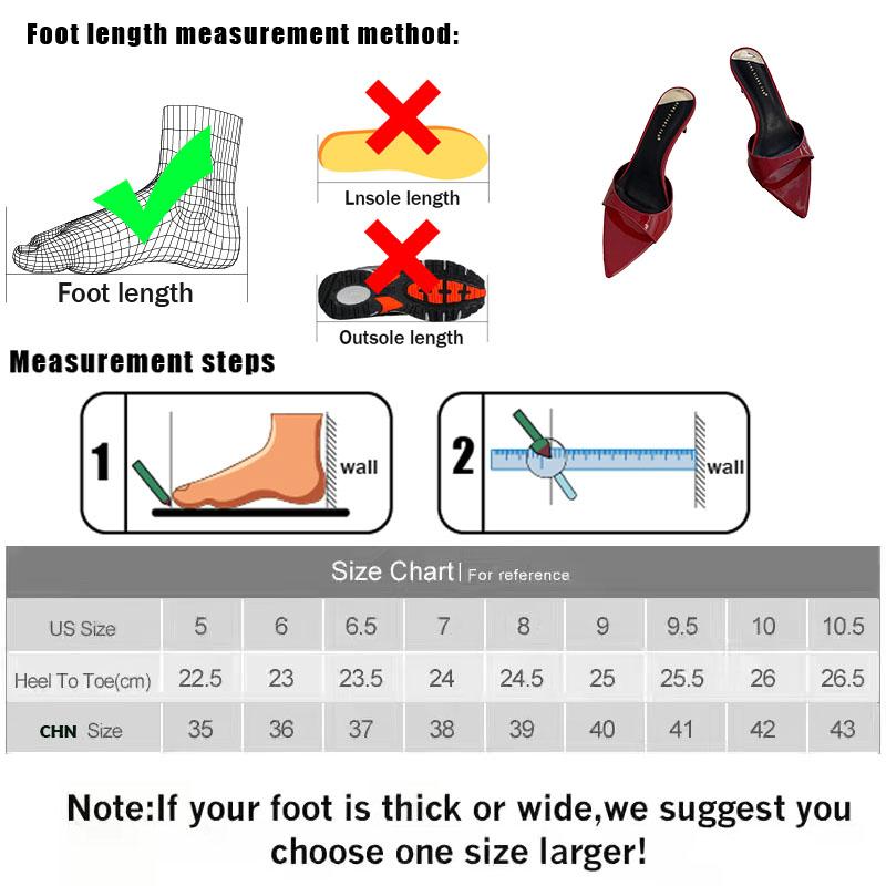Fashion Female Red Footwear Pumps Slides Heels Shoes For Women New In 2025 Luxury Fashion Pointed Toe Ladies Thin High Heels Shoes