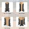 Adjustable Deck Post Anchor Bracket 2pcs Set Suitable for 1.5x1.5-2x2-2x4-4x4 Posts Heavy-Duty Metal Support for Wooden Fences and Gazebos