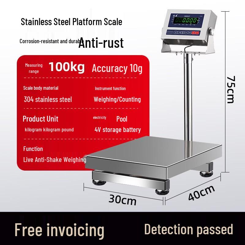 Haozhan Waterproof 304 Stainless Steel Industrial Platform Scale (CN version)
