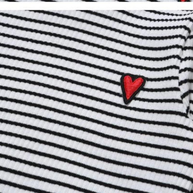 [romance] Girls  Ribbed T shirT Ow