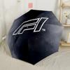 F1 Rennlogo Kunst Automatischer Faltregenschirm, 8 Rippen, Kompakt und Tragbar, Geeignet für Alle Jahreszeiten, Ein Stilvolles Urlaubsgeschenk.