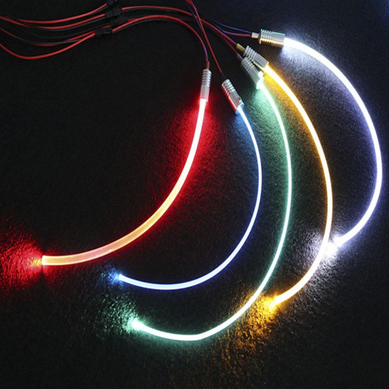 1.5W 12V LED Fiber Optic Car Light - Seven-Color Ambient Mini Strip